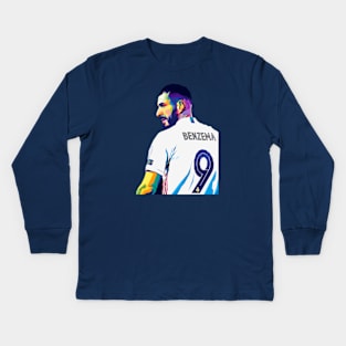 Benzema Wpap Art Kids Long Sleeve T-Shirt